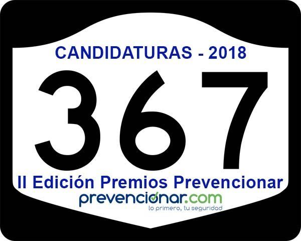 Presentadas 367 candidaturas a los Premios Prevencionar 2018