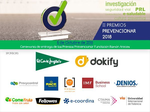 Programa Gala de entrega de los Premios Prevencionar 2018