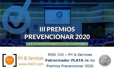 RISK XXI – Prl & Services Patrocinador PLATA de los  Premios Prevencionar 2020