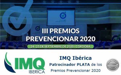 IMQ Ibérica Patrocinador PLATA de los  Premios Prevencionar 2020