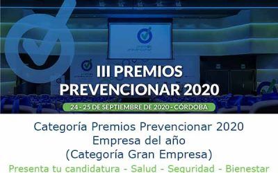 Categoría Premios Prevencionar 2020: Empresa del año (Categoría Gran Empresa)