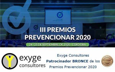 exYge Consultores Patrocinador BRONCE de los Premios Prevencionar 2020