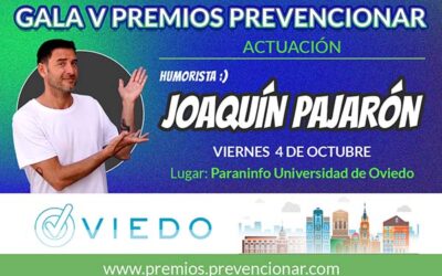 Joaquín Pajarón artista invitado a la Gala de los V Premios Prevencionar